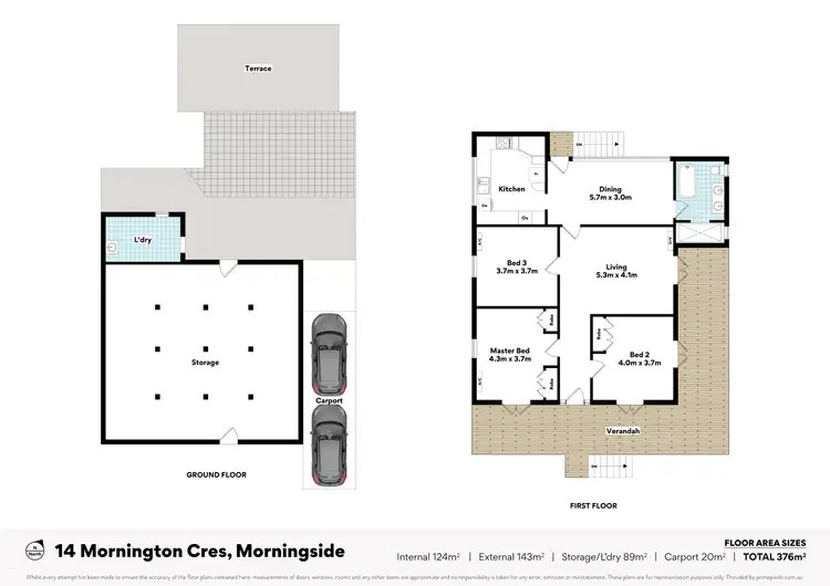 Floorplan of Homely house listing, 14 Mornington Crescent, Morningside QLD 4170