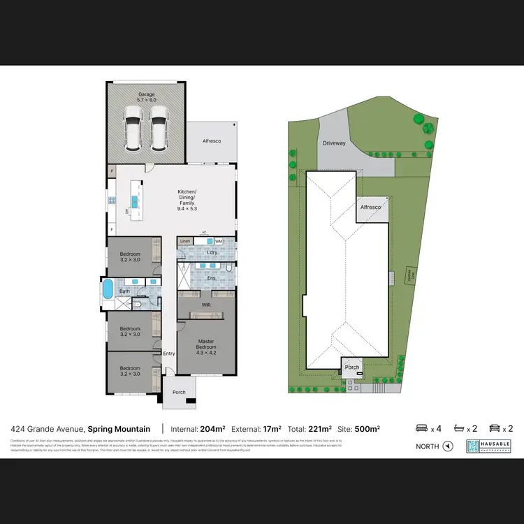 Floorplan of Homely house listing, 424 Grande Avenue, Spring Mountain QLD 4300