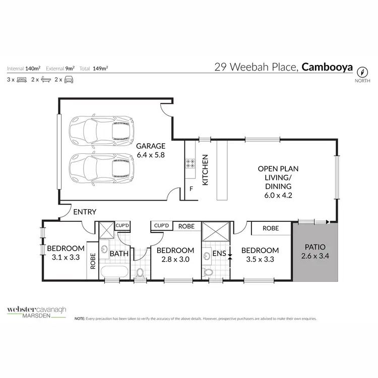 Floorplan of Homely house listing, 29 Weebah Place, Cambooya QLD 4358