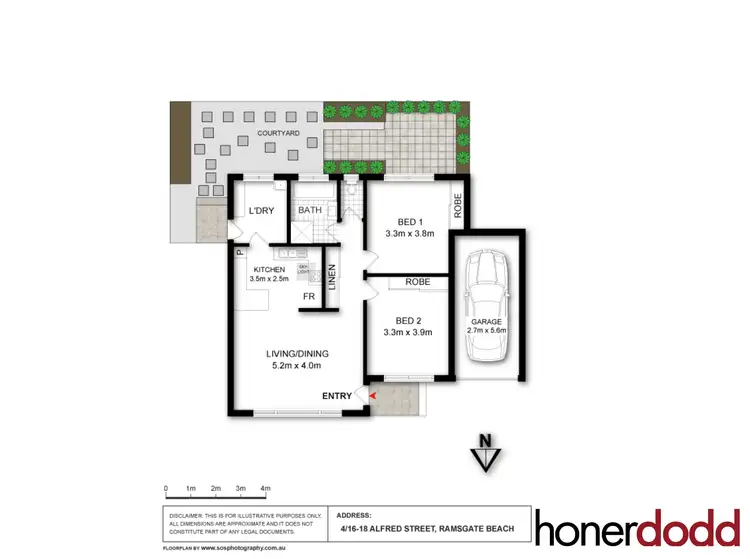 Floorplan of Homely villa listing, 4/16-18 Alfred Street, Ramsgate Beach NSW 2217