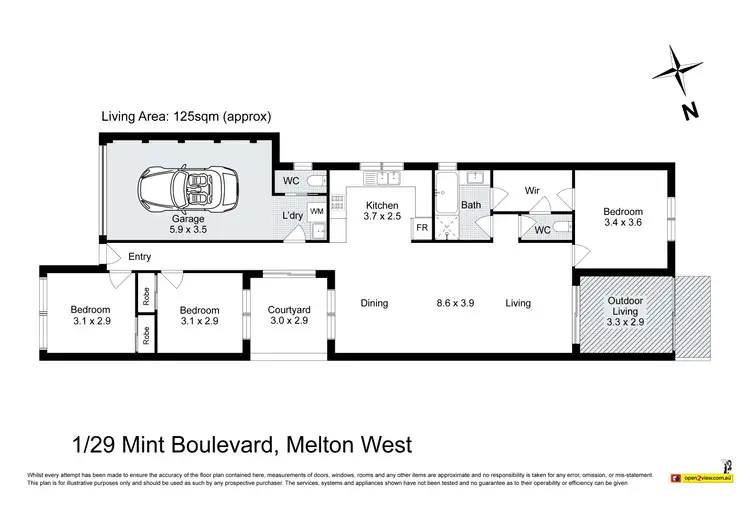 Floorplan of Homely house listing, 1/29 Mint Boulevard, Harkness VIC 3337