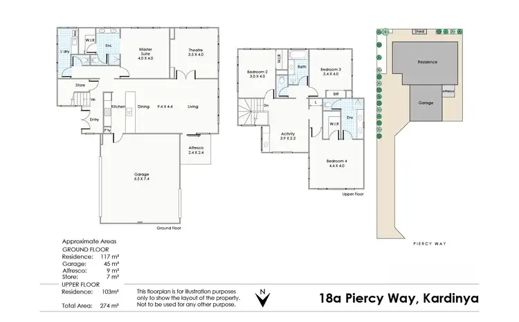 Floorplan of Homely house listing, 18A Piercy Way, Kardinya WA 6163