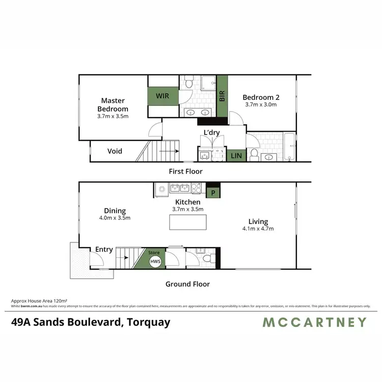 Floorplan of Homely townhouse listing, 49A Sands Boulevard, Torquay VIC 3228