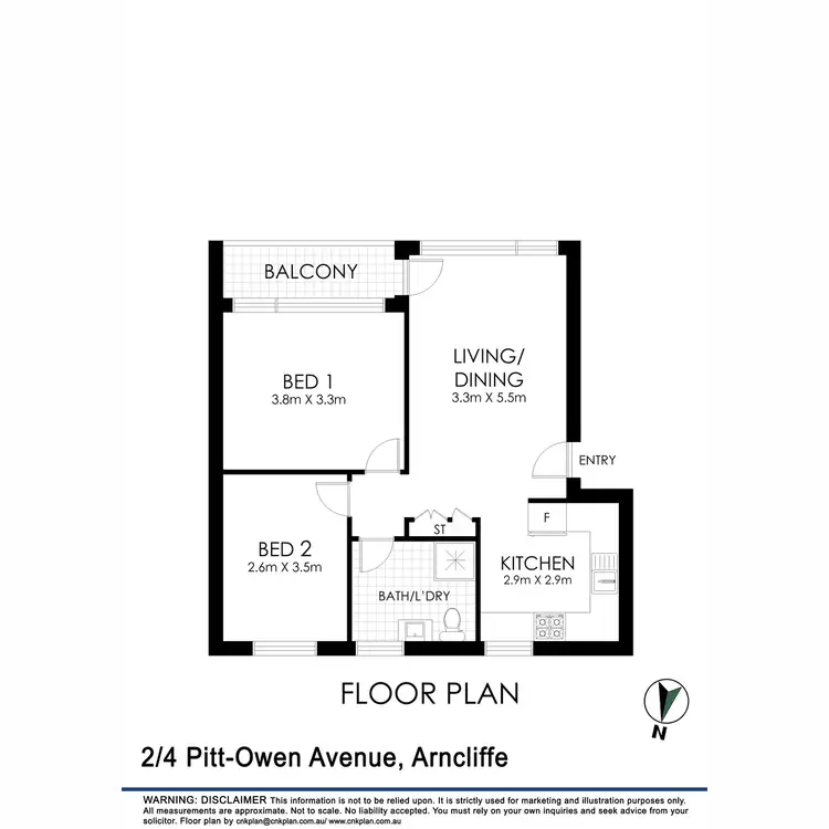 Floorplan of Homely apartment listing, 2/4 Pitt-Owen Avenue, Arncliffe NSW 2205