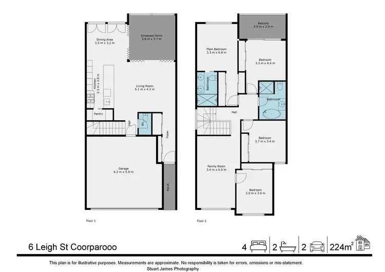 Floorplan of Homely house listing, 6 Leigh Street, Coorparoo QLD 4151