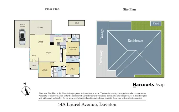 Floorplan of Homely unit listing, 44A Laurel Avenue, Doveton VIC 3177