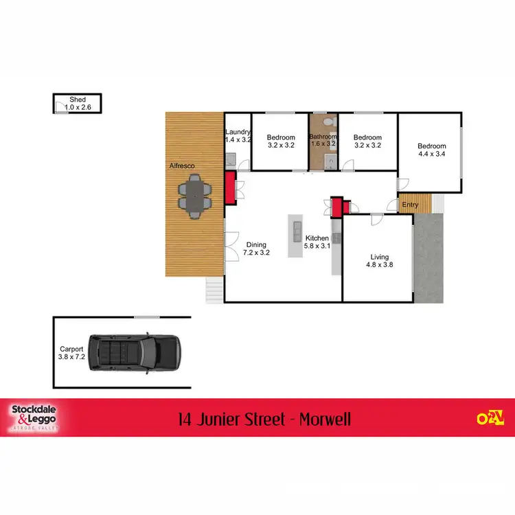 Floorplan of Homely house listing, 14 Junier Street, Morwell VIC 3840