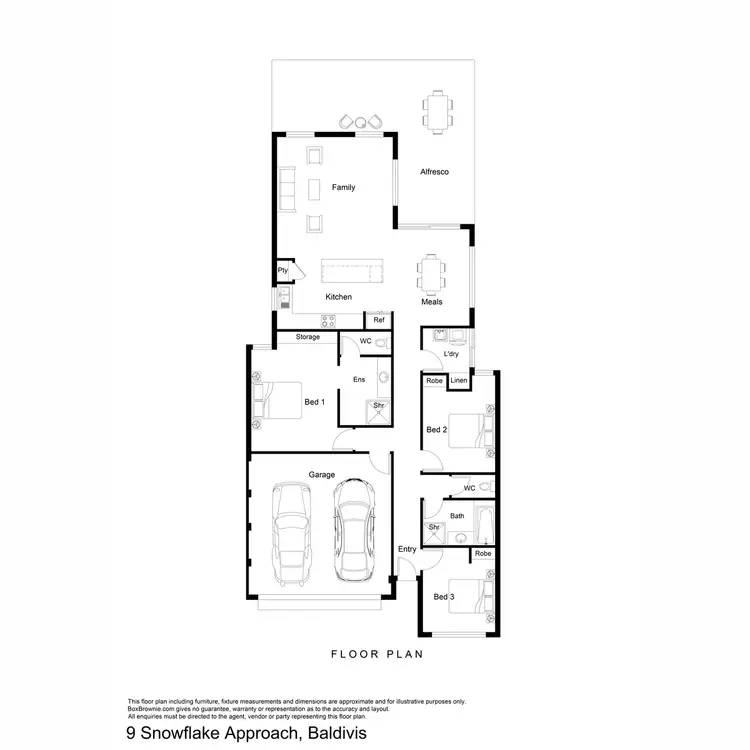 Floorplan of Homely house listing, 9 Snowflake Approach, Baldivis WA 6171
