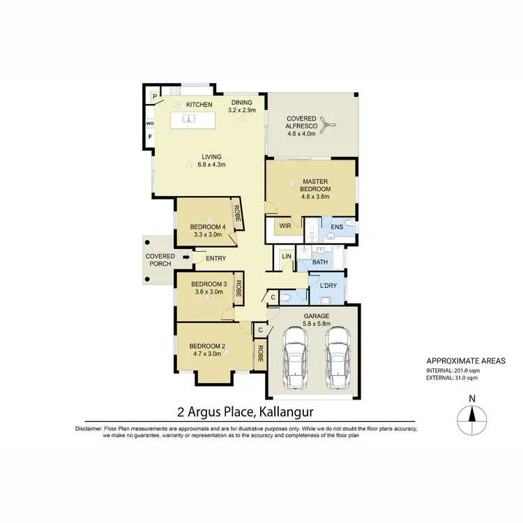 Floorplan of Homely house listing, 2 Argus Place, Kallangur QLD 4503