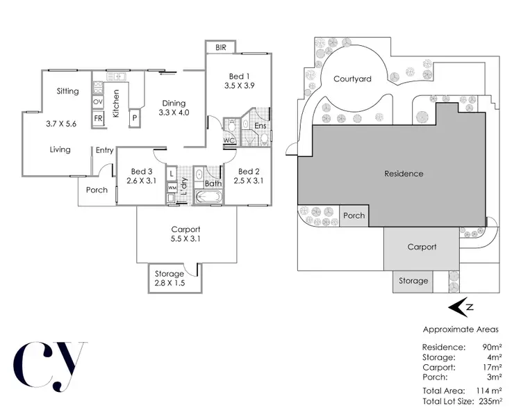 Floorplan of Homely villa listing, 3/76 Waddell Road, Bicton WA 6157