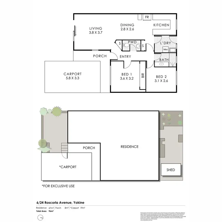 Floorplan of Homely villa listing, 6/24 Roscorla Avenue, Yokine WA 6060