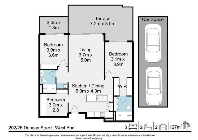 Floorplan of Homely apartment listing, 202/25 Duncan Street, West End QLD 4101