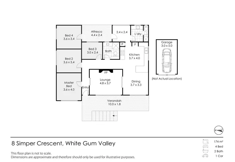Floorplan of Homely house listing, 8 Simper Crescent, White Gum Valley WA 6162