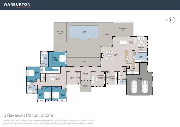 Floorplan of Homely rural property listing, 5 Bakewell Circuit, Scone NSW 2337