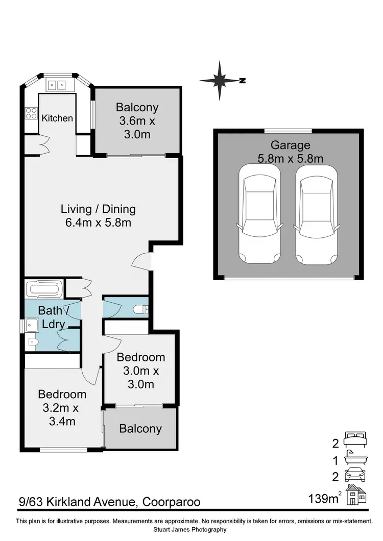 Floorplan of Homely unit listing, 9/63 Kirkland Avenue, Coorparoo QLD 4151