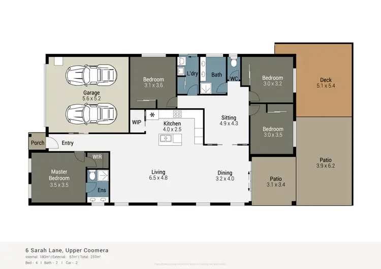 Floorplan of Homely house listing, 6 Sarah Lane, Upper Coomera QLD 4209