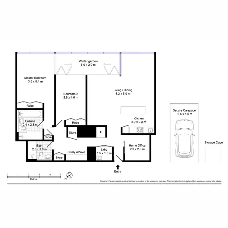Floorplan of Homely apartment listing, Level 45/101 Bathurst Street, Sydney NSW 2000