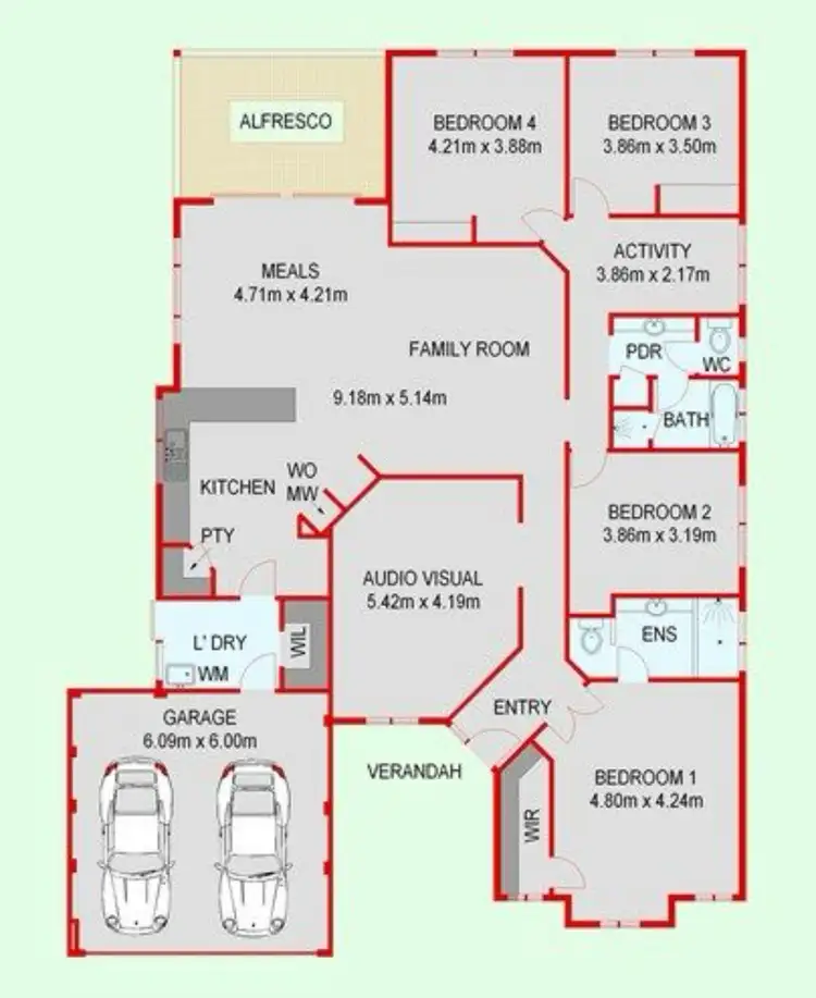 Floorplan of Homely house listing, 8 Osaka Loop, Hocking WA 6065