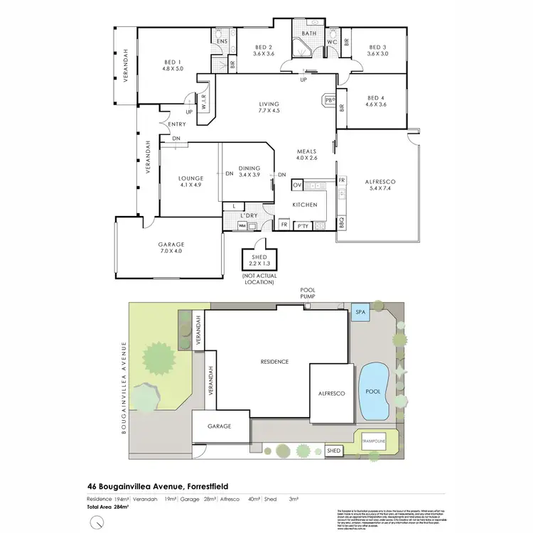 Floorplan of Homely house listing, 46 Bougainvillea Avenue, Forrestfield WA 6058