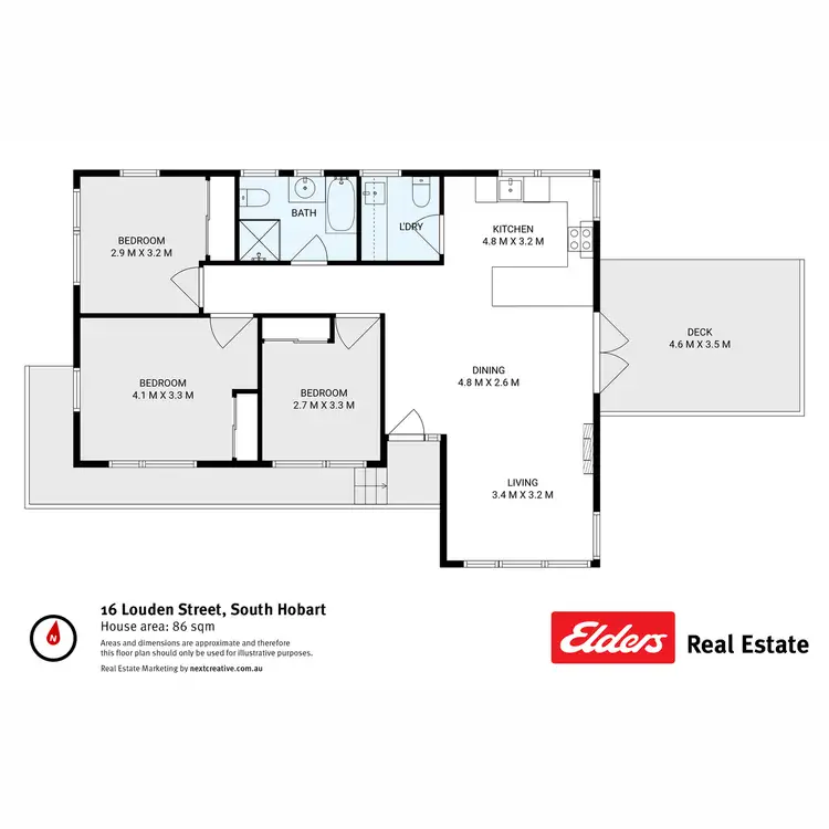 Floorplan of Homely house listing, 16 Louden Street, South Hobart TAS 7004