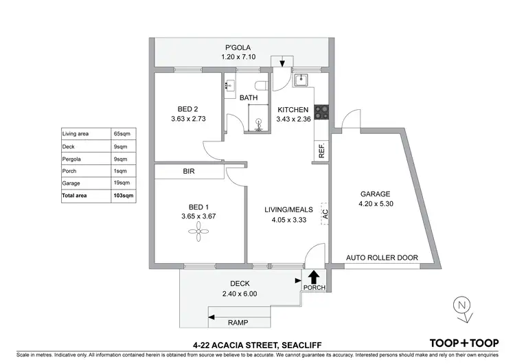 Floorplan of Homely unit listing, 4/22 Acacia Street, Seacliff SA 5049