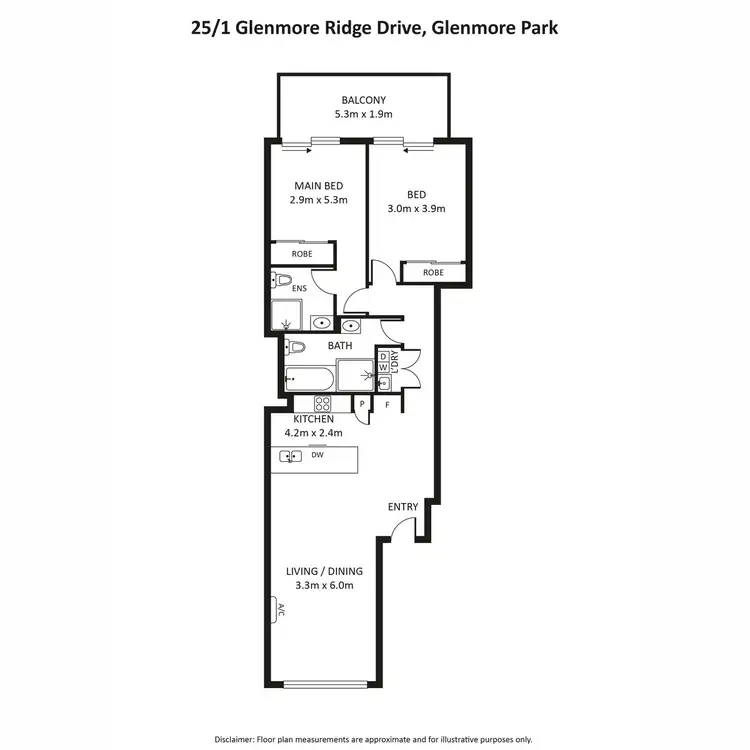 Floorplan of Homely unit listing, 25/1 Glenmore Ridge Drive, Glenmore Park NSW 2745