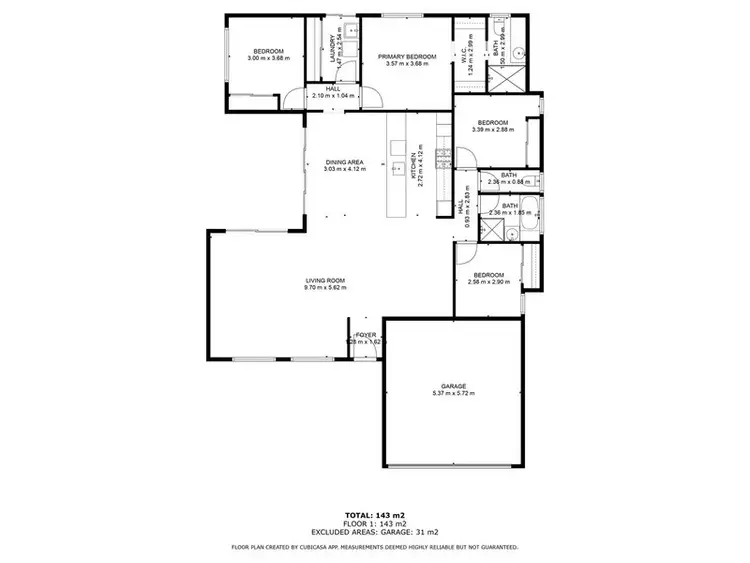 Floorplan of Homely house listing, 1 Wentworth Place, Glen Eden QLD 4680
