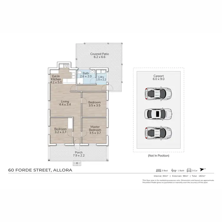 Floorplan of Homely house listing, 60 Forde Street, Allora QLD 4362