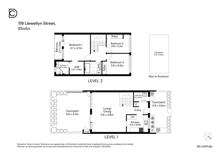 Floorplan of Homely townhouse listing, 7/9 Llewellyn Street, Rhodes NSW 2138
