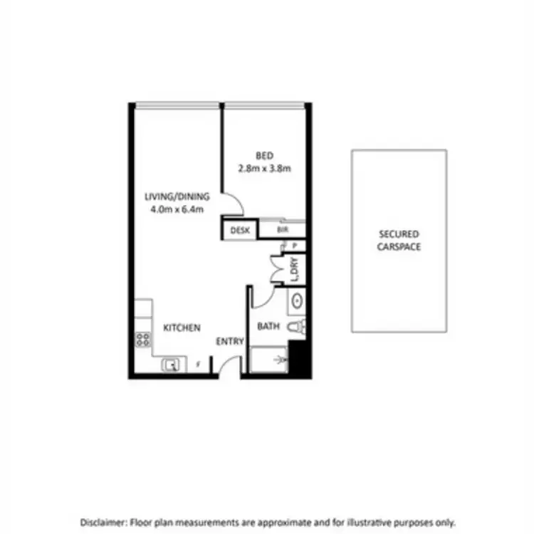 Floorplan of Homely apartment listing, 1104/128 Brookes Street, Fortitude Valley QLD 4006