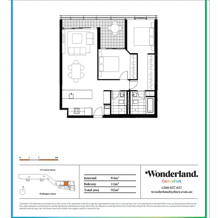 Floorplan of Homely apartment listing, 1205/85 O'Connor Street, Chippendale NSW 2008