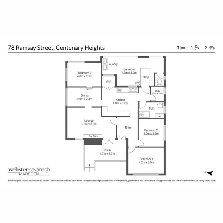 Floorplan of Homely house listing, 78 Ramsay Street, Centenary Heights QLD 4350