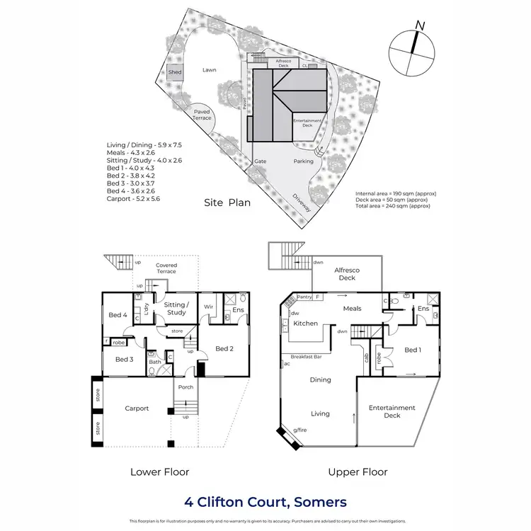Floorplan of Homely house listing, 4 Clifton Court, Somers VIC 3927