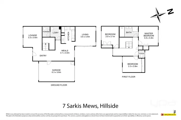 Floorplan of Homely townhouse listing, 7 Sarkis Mews, Hillside VIC 3037