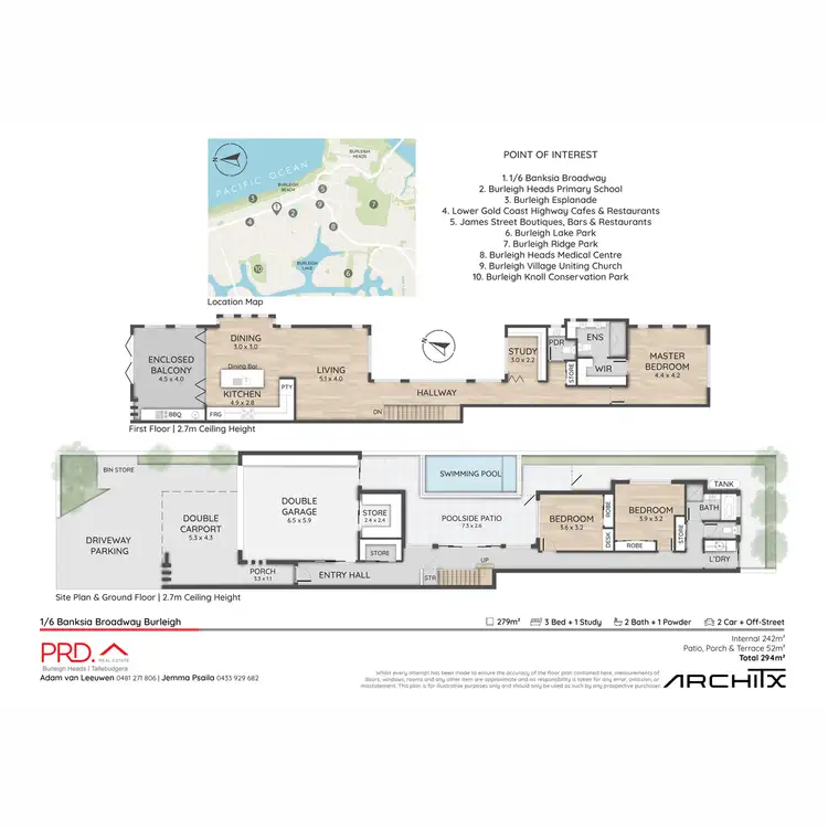 Floorplan of Homely semi-detached listing, 1/6 Banksia Broadway, Burleigh Heads QLD 4220