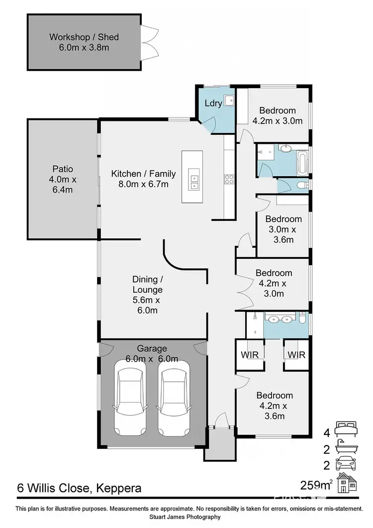 Floorplan of Homely house listing, 6 Willis Close, Keperra QLD 4054