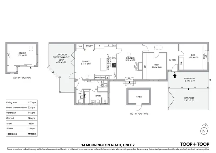 Floorplan of Homely house listing, 14 Mornington Road, Unley SA 5061