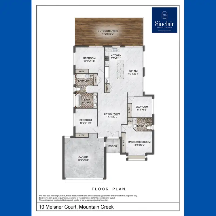 Floorplan of Homely house listing, 10 Meisner Court, Mountain Creek QLD 4557