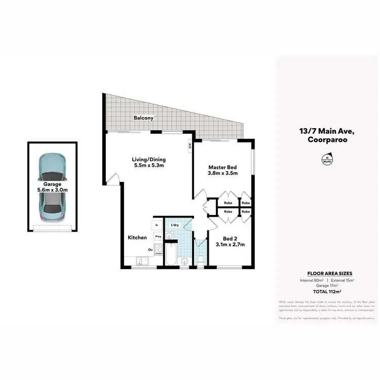 Floorplan of Homely unit listing, 13/7 Main Avenue, Coorparoo QLD 4151