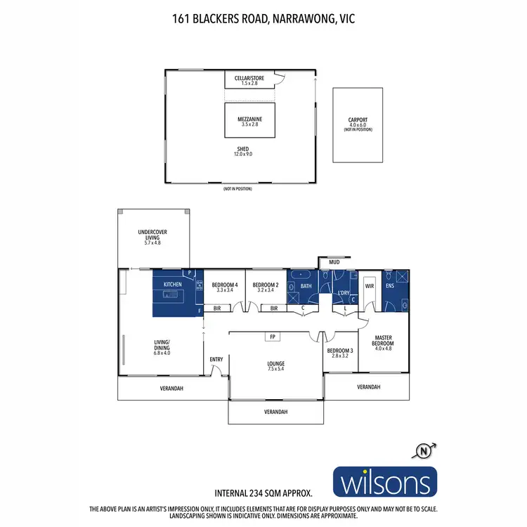 Floorplan of Homely house listing, 161 Blackers Road, Narrawong VIC 3285
