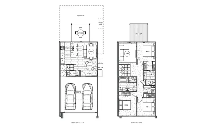 Floorplan of Homely townhouse listing, 45/153 Government Road, Richlands QLD 4077