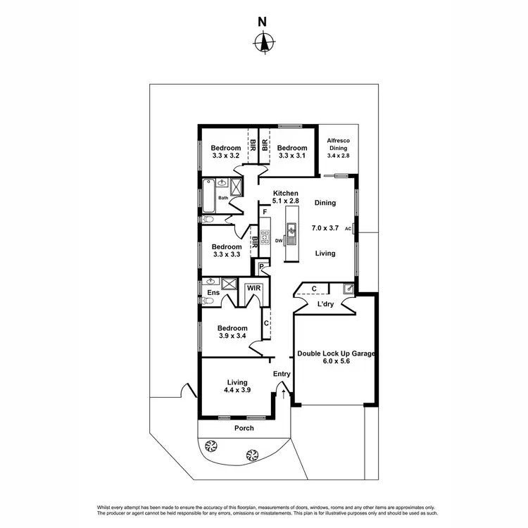 Floorplan of Homely house listing, 44 Aruma Avenue, Harkness VIC 3337