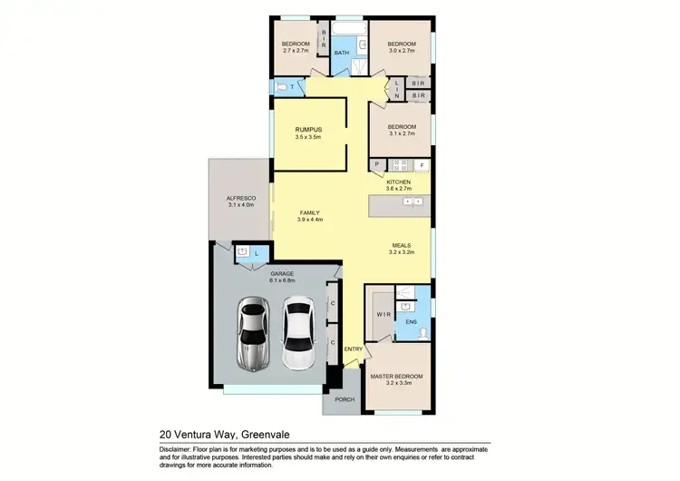 Floorplan of Homely house listing, 20 Ventura Way, Greenvale VIC 3059