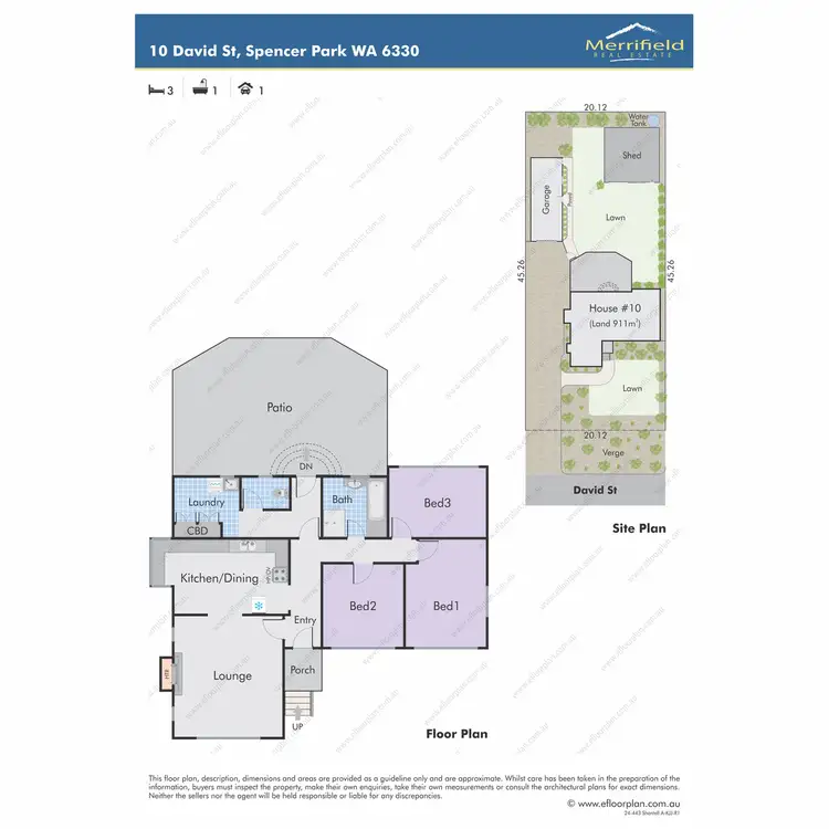 Floorplan of Homely house listing, 10 David Street, Spencer Park WA 6330
