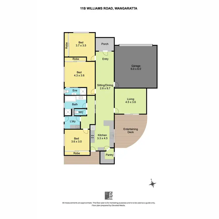 Floorplan of Homely townhouse listing, 11B Williams Road, Wangaratta VIC 3677