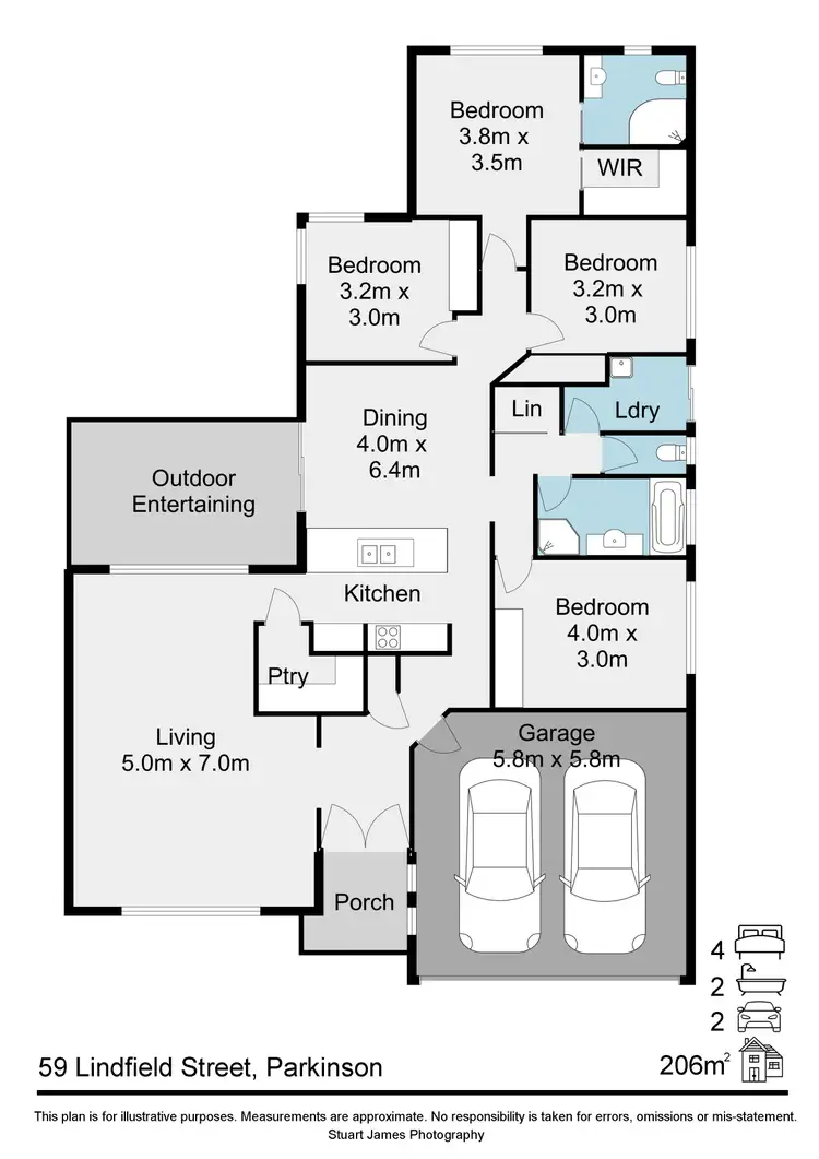 Floorplan of Homely house listing, 59 Lindfield Street, Parkinson QLD 4115