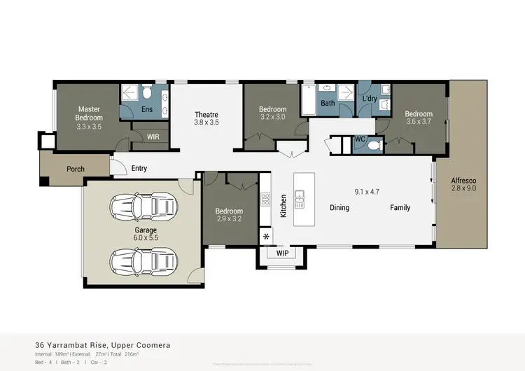 Floorplan of Homely house listing, 36 Yarrambat Rise, Upper Coomera QLD 4209