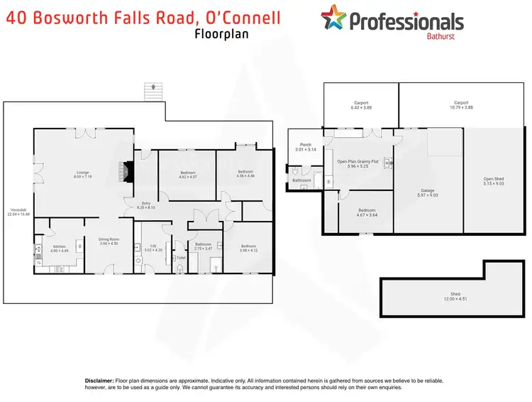 Floorplan of Homely rural property listing, 40 Bosworth Falls Road, O'connell NSW 2795