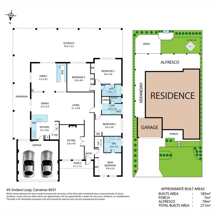 Floorplan of Homely house listing, 49 Jindare Loop, Carramar WA 6031