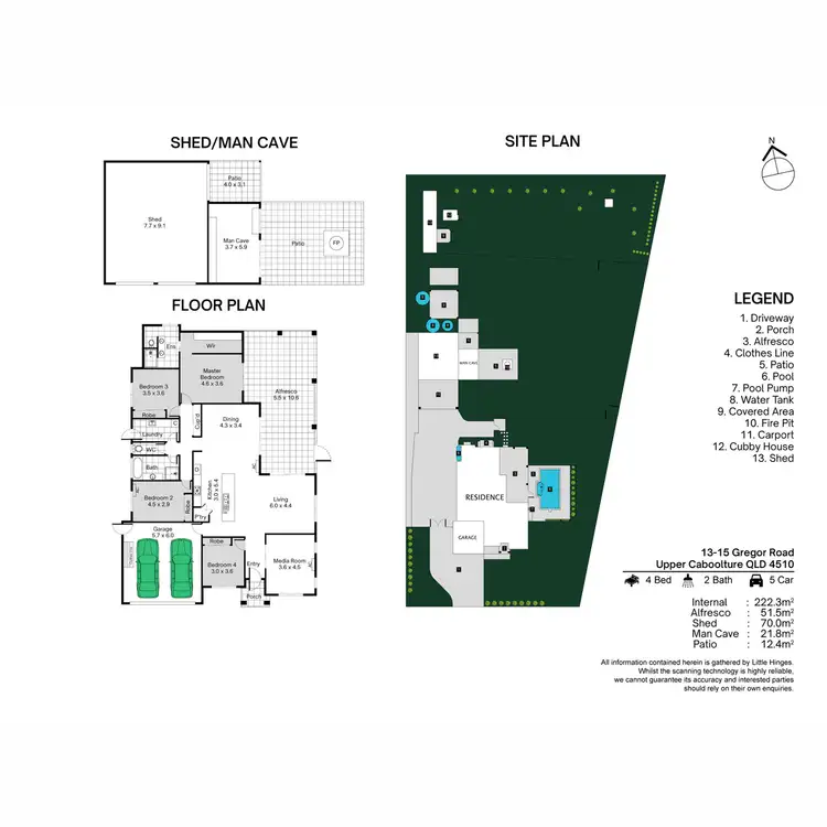 Floorplan of Homely rural property listing, 13-15 Gregor Road, Upper Caboolture QLD 4510